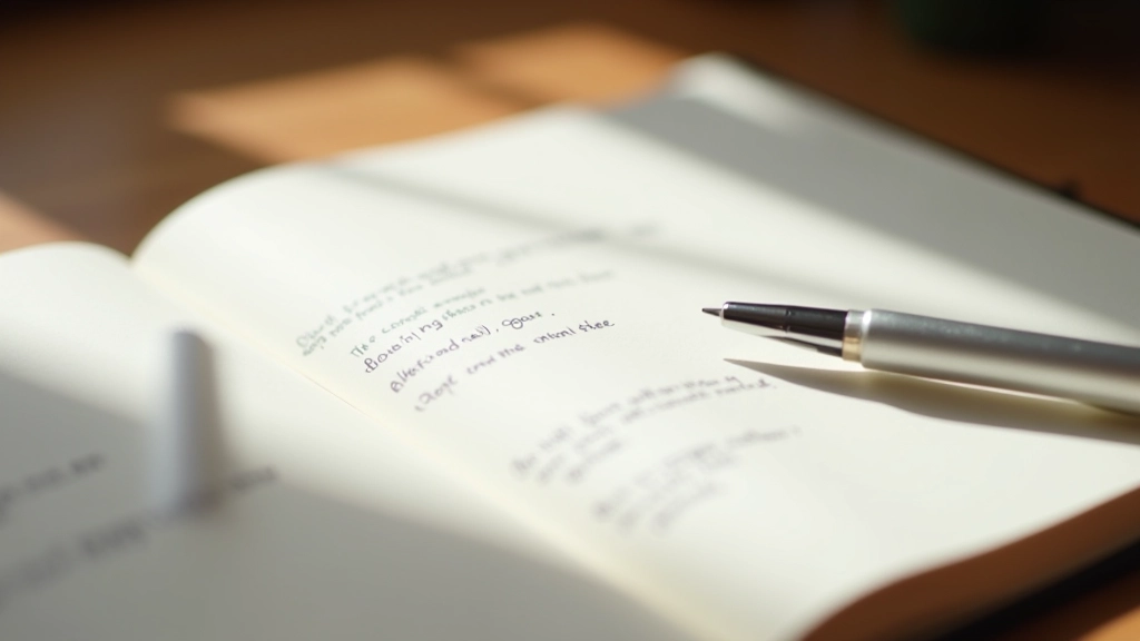 Deník s poznámkami o hodnotách a osobním růstu